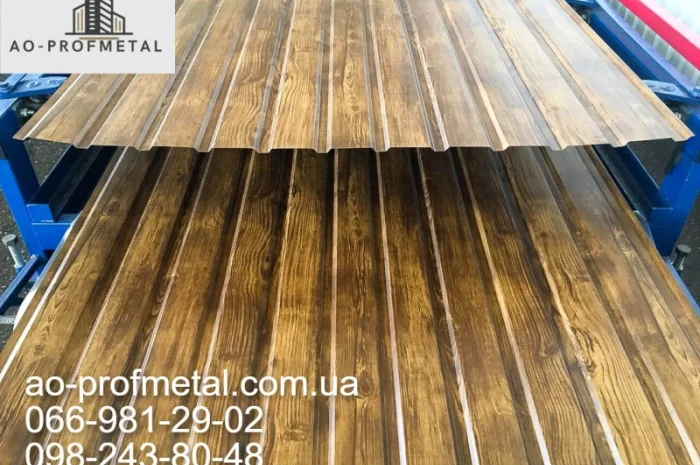 Профнастил під дерево для паркану та інші вироби- фото № 4