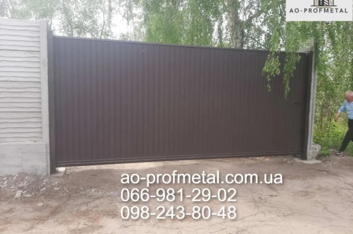 Калитка и ворота из профнастила на заказ- фото № 1