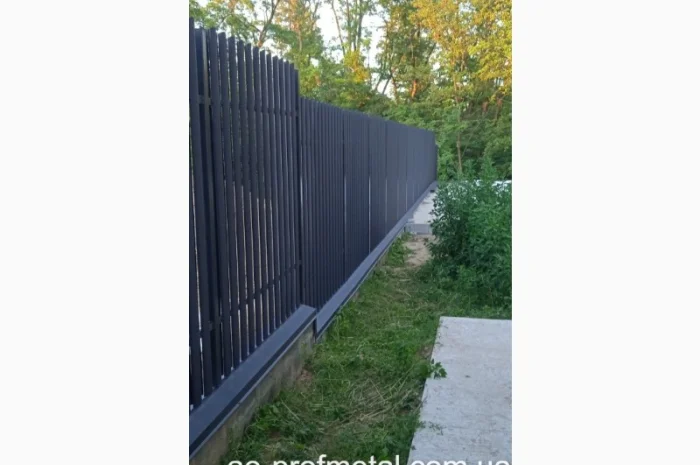 Євроштахетник RAL 7024 матовий від виробника- фото № 3