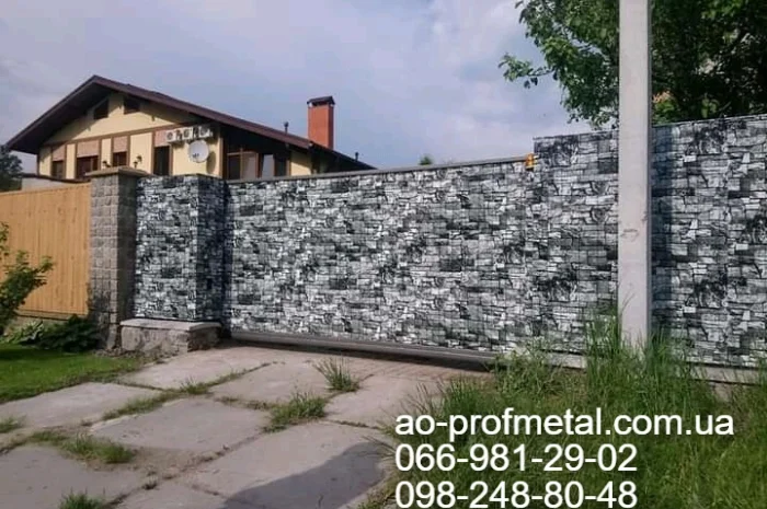 Профлист с рисунком под камень - большой выбор- фото № 4