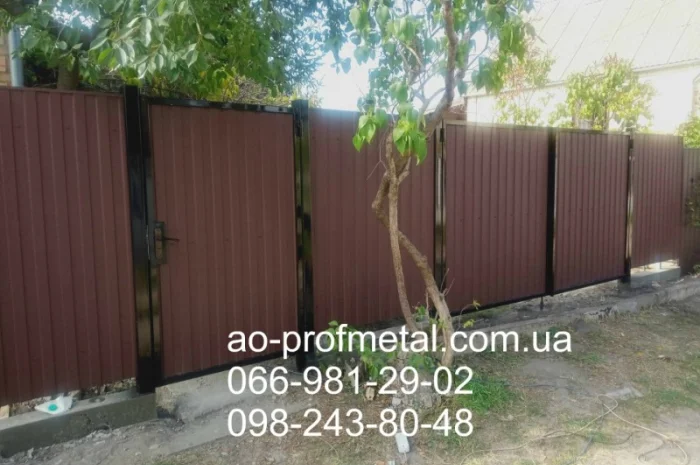 Профнастил и услуги по установке забора в Киеве- фото № 7