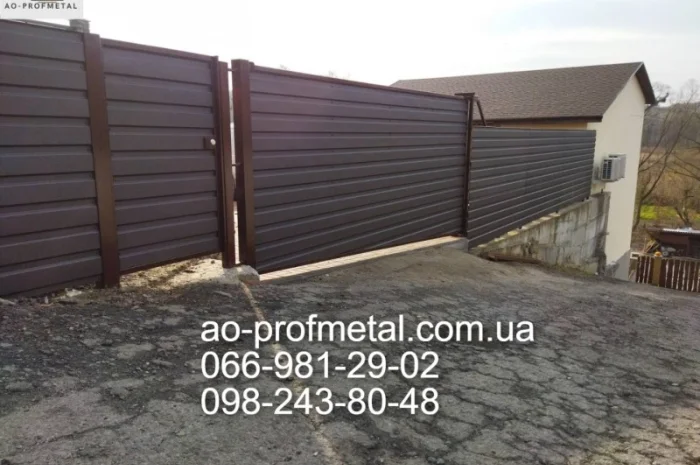 Профнастил ПС-15 двухсторонний матовый РАЛ 8019- фото № 1