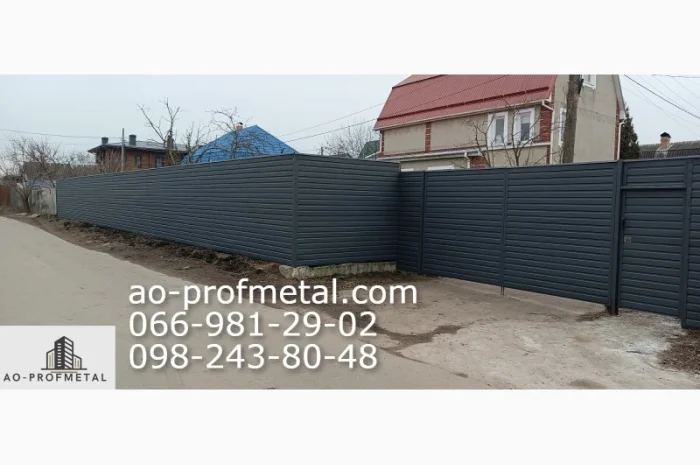 Профнастил 7016 РЕМА Антрацит - доставка та встановлення- фото № 4