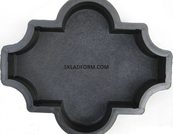 Формы тротуарной плитки Клевер шагрень 4,5 см- фото № 1