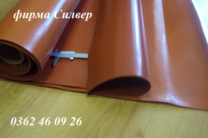 Силиконовая высокотемпературная рулонная резина- фото № 1