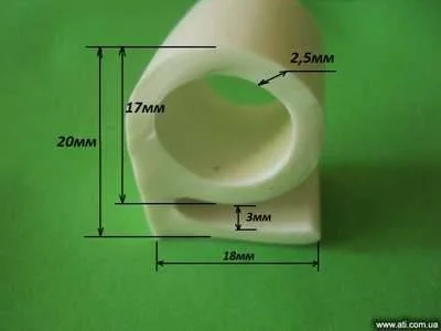 Силиконовый Б-образный профиль для печей и термокамер- фото № 1
