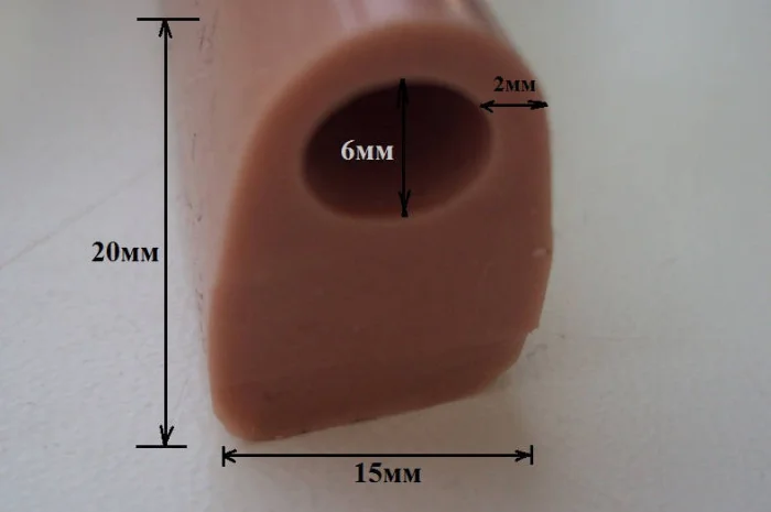 Термостойкий уплотнитель 20х15мм- фото № 1