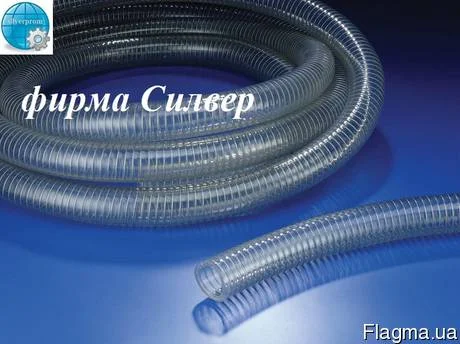 Прозорий ПВХ шланг з металевою спіраллю- фото № 1