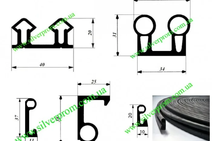 Ущільнювач гумовий для дверей холодильних камер- фото № 1