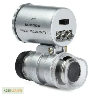 Карманный микроскоп MG 9882 60X с LED и ультрафиолетовой подсветкой- фото № 1