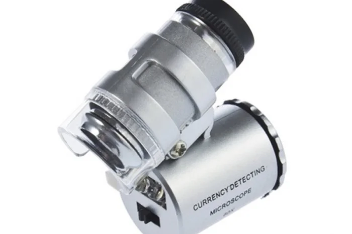 Карманный микроскоп MG 9882 60X с LED и ультрафиолетовой подсветкой- фото № 3