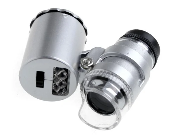 Карманный микроскоп MG 9882 60X с LED и ультрафиолетовой подсветкой- фото № 6