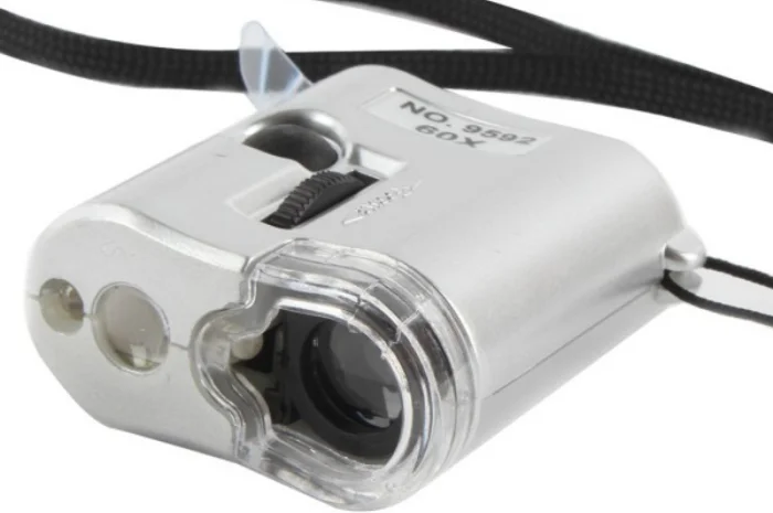 Карманный микроскоп MG 9592 60X с LED и ультрафиолетовой подсветкой- фото № 1