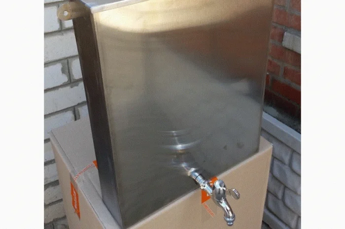 Навесной рукомойник-умывальник из нержавеющей стали- фото № 2