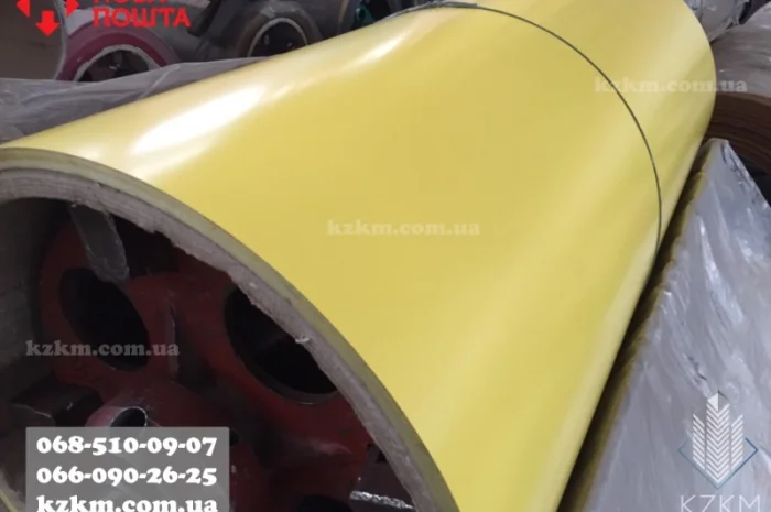 Лист гладкий ral 1018 ярко-желтый, полимерный, оцинковка РАЛ 1018, рулончик- фото № 6