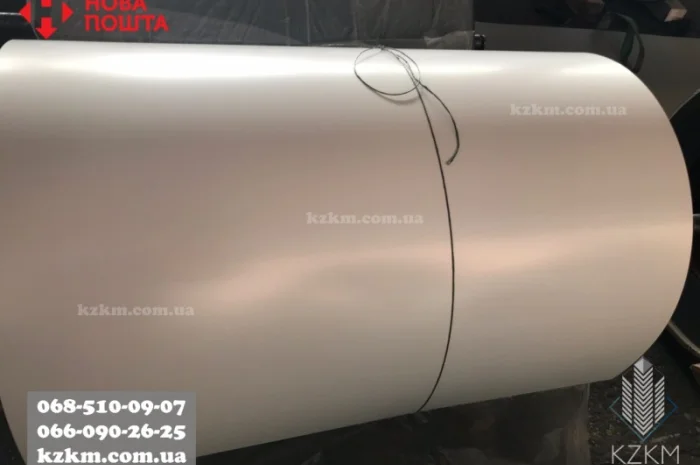 Гладкий полімірний оцинкований лист 0,7 RAL 9003- фото № 4