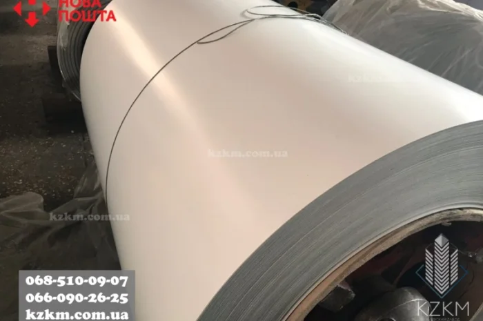 Гладкий полімірний оцинкований лист 0,7 RAL 9003- фото № 5