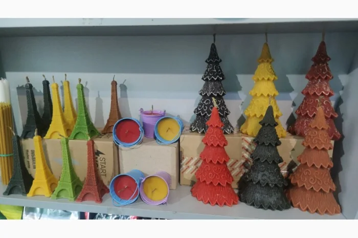 Восковая свеча, воскові свічки, декоративні свічки, декоративные свечи- фото № 7