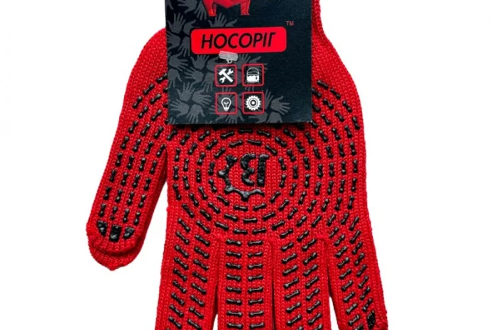 Перчатки рабочие Носоріг трикотажные с ПВХ покрытием- фото № 2