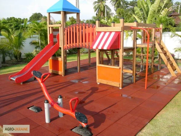 Резиновая плитка,  покрытие из резины- фото № 1