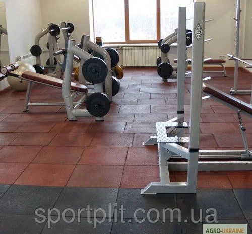 Резиновая плитка для тренажерного зала- фото № 1