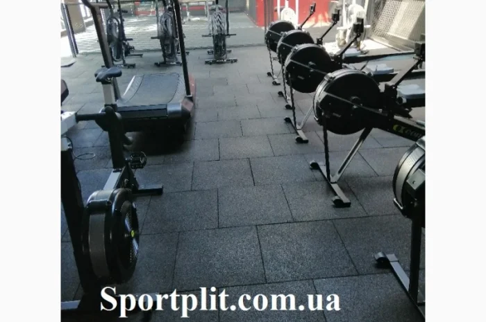 Резиновая плитка для спортивного зала- фото № 1