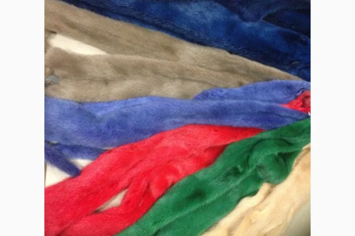 Норка.Шкуры норки крашенные- фото № 2