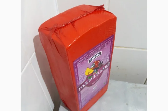 Сир твердий "Голландський", ТМ "ЛЕПОТА", брус, 45% жиру в сухій речовині- фото № 3