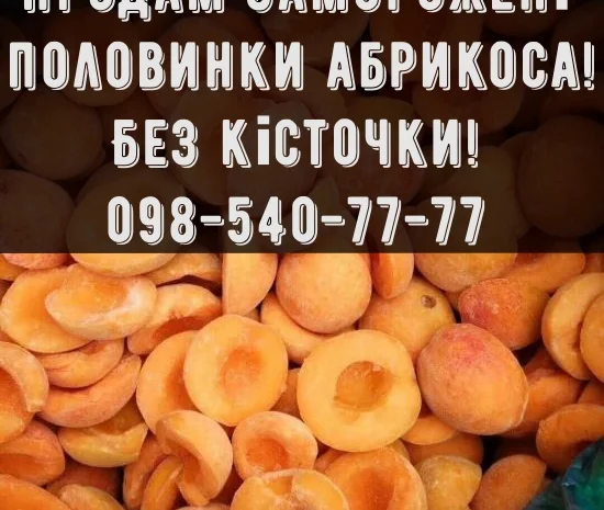 Продаю замороений Абрикос без кісточки на постійній основі- фото № 1