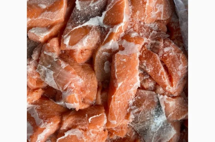 Кусок лосося и разнообразные морепродукты- фото № 1