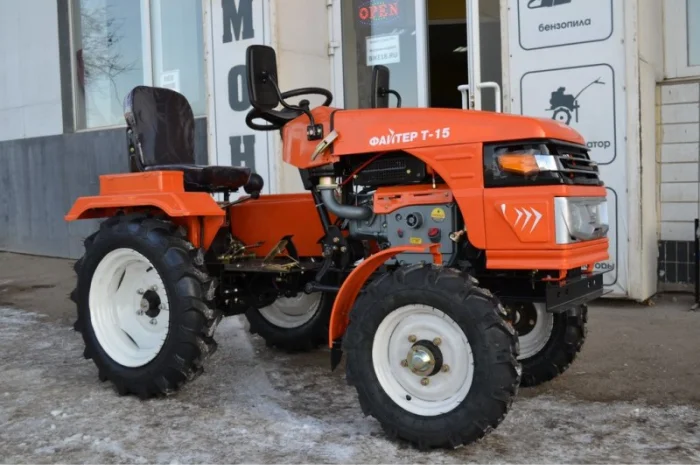 Мототрактор Файтер T-15+плуг+фреза. Мінітрактор, минитрактор- фото № 1
