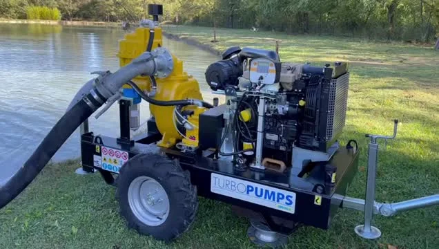 Мотопомпа дизельная насосная станция для грязной воды- фото № 3