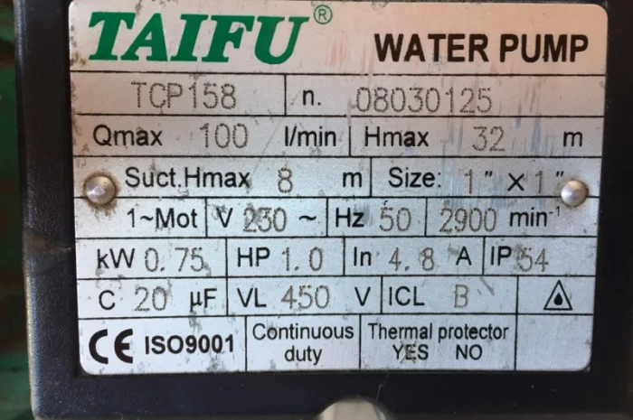 Продам водяной насос TAIFU, б/у- фото № 2