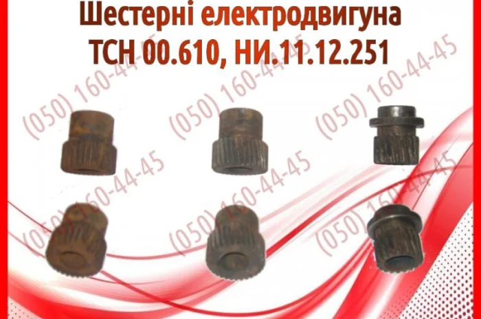 Шестерні електродвигуна ТСН 00.610, НИ.11.12.251- фото № 1