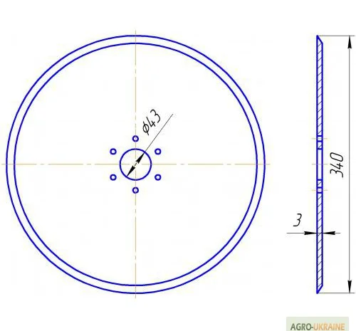 Диск сеялки Great Plains, диск сошника, диск сеялки грейт плейнс, производство в Укриане- фото № 1