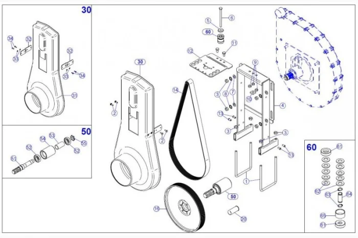 Запчасти до вентилятора сівалки MS 4100, оригінал Матермак- фото № 1