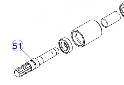 40206121 Вал привода турбины сеялка МатерМак- фото № 1