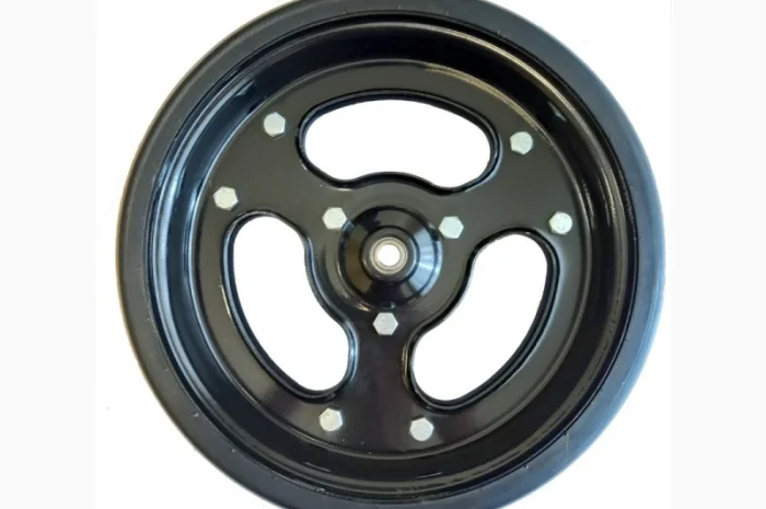 Колесо глибини 4, 5"х16"(115х406 мм) на метал. штампованих півдисках з отворами- фото № 1