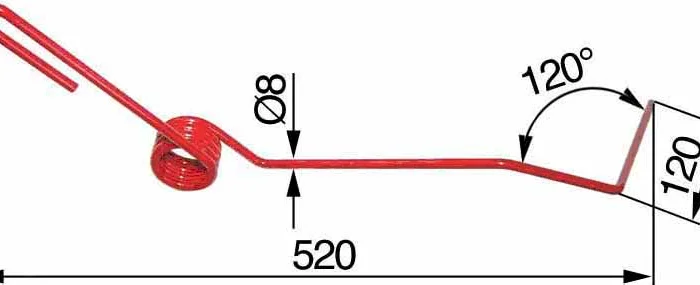 Зуб (палец пружинный) сеялка Lemken- фото № 1