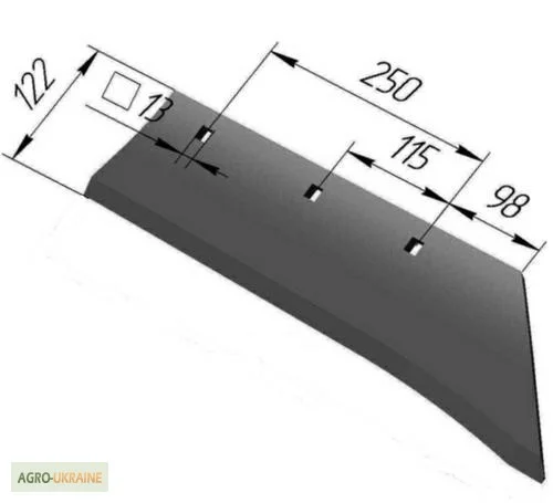 Лемех плуга ПЛН, нож плуга, артикул ПНЧС-702, купити леміш плуга у виробника в Україні- фото № 1