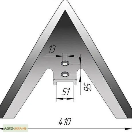Лапа культиватора КПЭ ширина 380-500мм- фото № 1