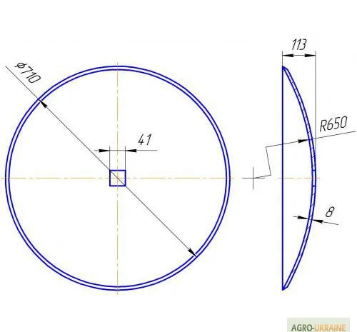 Диск бороны БДВП Краснянское, вырезной и сферический, купить диск бороны БДВП- фото № 1