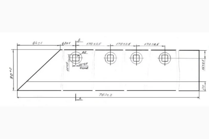 Нож-накладка КПШ культиватора-плоскореза, рабочие органы КПШ, КПШ, запчасти КПШ купить- фото № 1