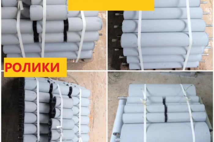 Ролики, роликоопоры для ленточных транспортеров d57, d76, d89, d102, d127, d152- фото № 1