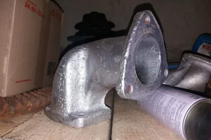 Патрубок переходной от коллектора к глушителю А-41- фото № 1