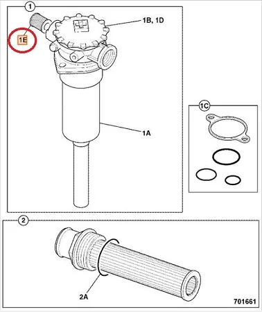 32/925971 фильтр гидравлики JCB 801- фото № 2