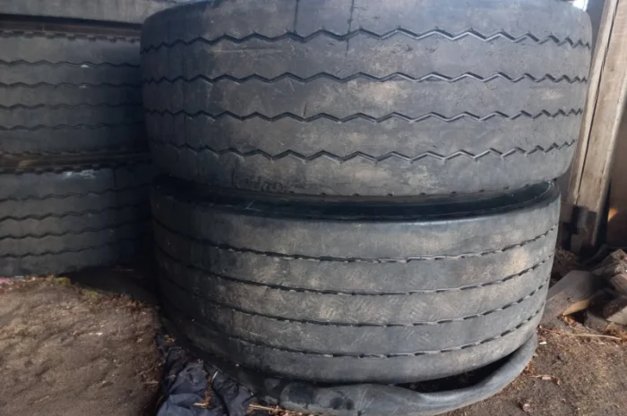 Бу шина 385/65R22.5 Bridgestone / Michelin (нарезка) прицеп- фото № 5