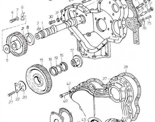 Распределительная передача на Двигатель Д 3900к- фото № 1