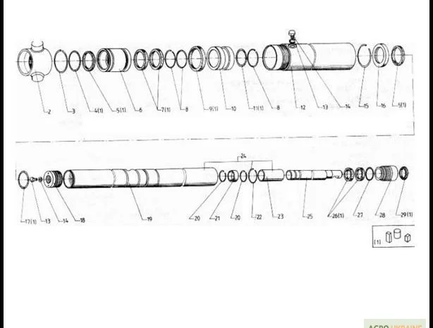 Подъемное устройство на Н=2800мм цилиндр телескопический на погрузчик ЕВ 687- фото № 1
