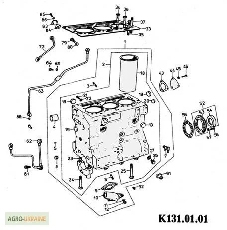 Блок цилиндров на Двигатель Д2500к на погрузчик Балканкар- фото № 1